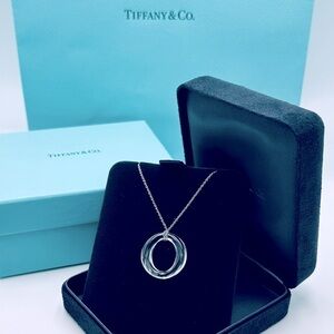 RARE Tiffany & Co. Platinum Rock Crystal Sevillana Necklace 17” with Packaging